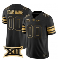Men Women Youth BYU Cougars 2024 Gold Vapor Limited Custom Jersey All Stitched Black Gold
