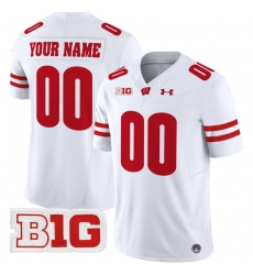 Men Women Youth Wisconsin Badgers 2024 Vapor Limited Custom Jersey All Stitched White