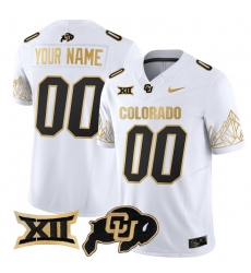 Men Women Youth Colorado Buffaloes Big 12 XII Patch Gold Vapor Limited Custom Jersey All stitched White Gold Men Women Youth Colorado Buffaloes Big 12 XII Patch Gold Vapor Limited Custom Jersey All stitched White Gold