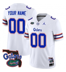 Men Women Youth Florida Gators 2023 Vapor Limited Custom Jersey Florida Map All Stitched White