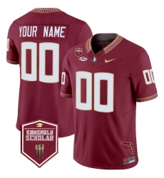 Men Women Youth Florida State Seminoles 2024 Seminole Scholar Patch Vapor Limited Custom Jersey All Stitched Garnet