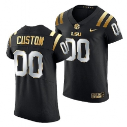 LSU Tigers Custom 2021 22 Golden Edition Elite Football Black Jersey