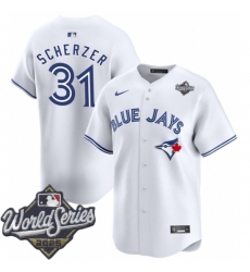 Men Toronto Blue Jays 31 Max Scherzer White 2024 Home Limited Stitched Jersey