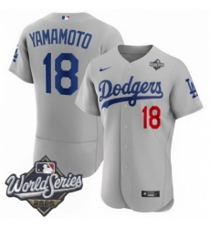 Men Los Angeles Dodgers 16 Will Smith 2025 World Series Cool Base Stitched Baseball Jersey Gray