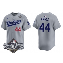 Men Los Angeles Dodgers 44 Andy Pages 2025 World Series Cool Base Stitched Baseball Jersey Gray