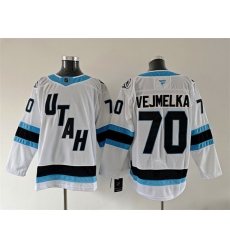 Men Utah Mammoth 70 Karel Vejmelka White 2025 Stitched Jersey