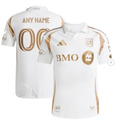 Mens LAFC adidas White 2025 Secondary Authentic Custom Jersey Mens LAFC adidas White 2025 Secondary Authentic Custom Jersey