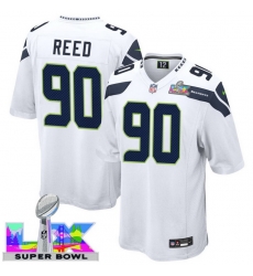 Men Women Youth Seattle Seahawks #90 Jarran Reed 2025 2026 Super Bowl LX F U S E Stitched NFL Jersey White