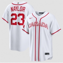 Men Canada Baseball  Bo Naylor White 2026 World Baseball Classic Home Stadium Stitched Jersey