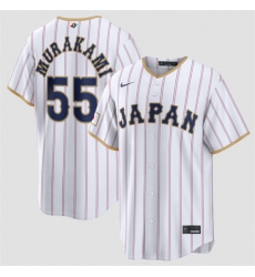 Men Japan Baseball 55 Munetaka Murakami White 2026 World Baseball Classic Home Stadium Stitched Jersey Men Japan Baseball 55 Munetaka Murakami White 2026 World Baseball Classic Home Stadium Stitched Jersey
