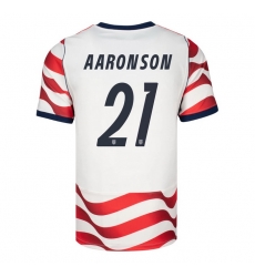USA 2026 FIFA World Cup Soccer White Jersey Set ( Have Shorts ) Paxten Aaronson #21 USA 2026 FIFA World Cup Soccer White Jersey Set ( Have Shorts ) Paxten Aaronson #21