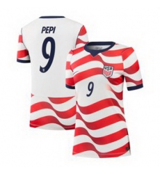 Women 9 Ricardo Pepi USMNT 2026 Home Stadium Replica Jersey 4 Women 9 Ricardo Pepi USMNT 2026 Home Stadium Replica Jersey 4