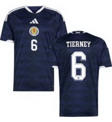 Men 6 Scotland Kieran Tierney 2026 Home Replica Jersey 1