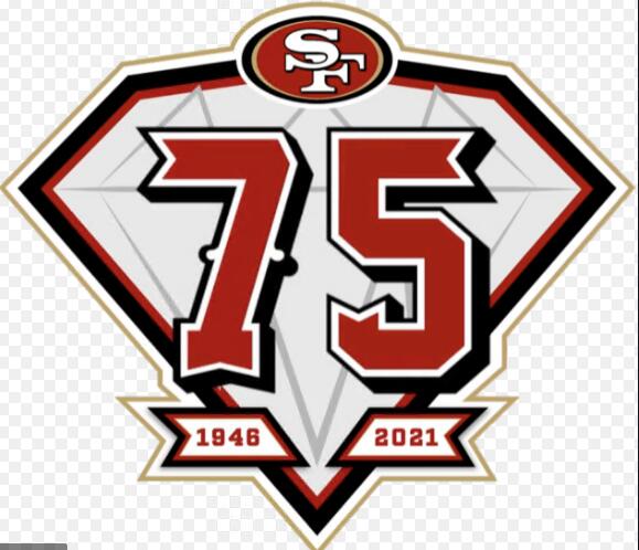 75th Anniversary  49ers Patch Biaog