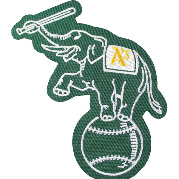 Youth Oakland Athletics Elephant On Ball Jersey Sleeve Patch Biaog